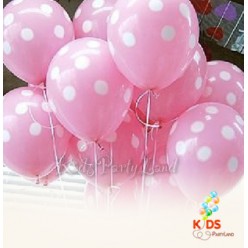 韓國圓形點橡膠氣球淨色(不包括氦氣)